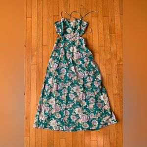 Brand New Petal + Pup Midi Green Tea Length Dress